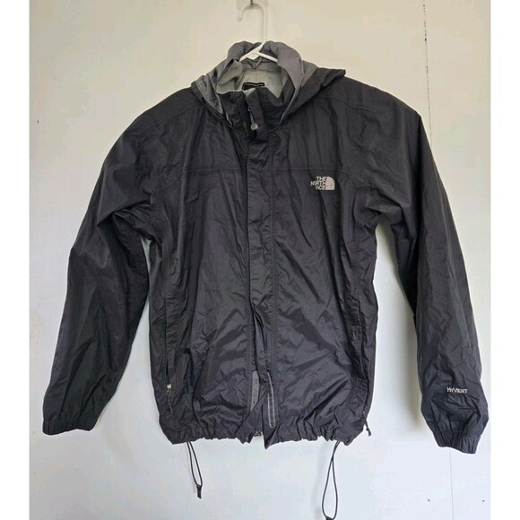 The North Face Jacket Mens M Gray Resolve HyVent Zip Lightweight Outdoor Rain - Picture 1 of 9